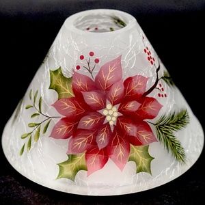 Yankee Candle Frosted Poinsettia Jar Candle Shade